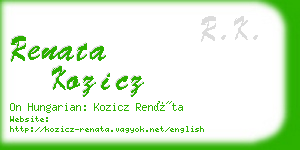 renata kozicz business card